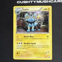 POKEMON LUXIO HOLO PROMO CARD BW34 BLACK WHITE - Image 2
