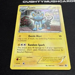 POKEMON LUXIO HOLO PROMO CARD BW34 BLACK WHITE - Image 3