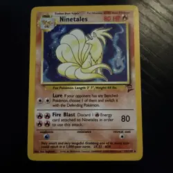 Pokemon TCG Ninetales Base Set 2 Holo Unlimited Rare Card 13/130 LP With Swirl - Image 1