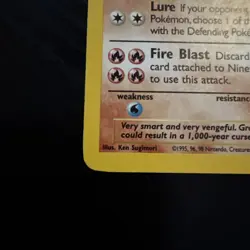 Pokemon TCG Ninetales Base Set 2 Holo Unlimited Rare Card 13/130 LP With Swirl - Image 3