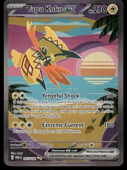 Pokemon Cards Tapu Koko ex 247/182 Paradox Rift Special Illustration Rare NM - Image 1