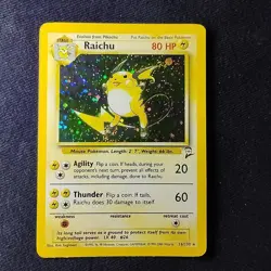 Pokemon TCG Raichu Base Set 2 16/130 Holo Rare NM - Image 1