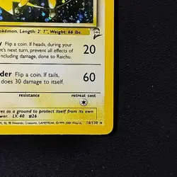 Pokemon TCG Raichu Base Set 2 16/130 Holo Rare NM - Image 4