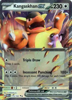 Pokemon TCG SV: Scarlet & Violet 151 Kangaskhan EX 115/165 Ultra Rare Holo - Image 1