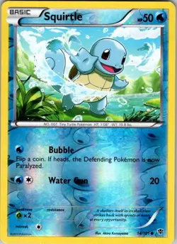 Pokemon | Plasma Blast | Squirtle | 14/101 | Reverse Holo | LP - Image 1