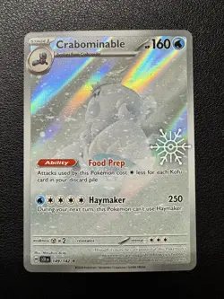 Crabominable (149/142) Holiday 2025 Snowflake Stamp Promo - Pokemon TCG: SCR - Image 1