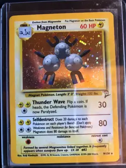 Pokemon Magneton Holofoil Base 2 Set Mint / Near Mint #9 / 130 - Image 1