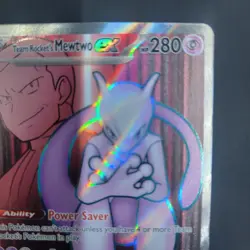 Pokemon Team Rocket's Mewtwo ex - 213/182 Full Art Destined Rivals NM Near Mint - Image 5