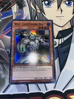 YUGIOH Super Rare Wulf, Lightsworn Beast LODT-EN023 - Image 1