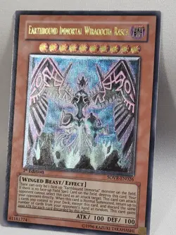 YuGiOh Earthbound Immortal Wiraqocha Rasca SOVR-EN026 1st Ed Ultimate Rare LP/NM - Image 3