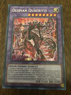 Yu-Gi-OH! TCG Despian Quaeritis MP22-EN141 Prismatic Secret Rare 1st Ed NM - Image 1