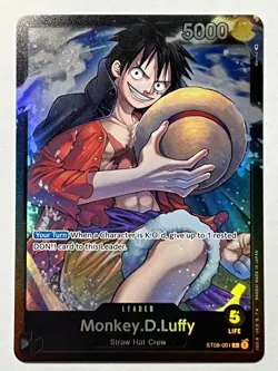Monkey D. Luffy - ST08-001 Leader Foil - Starter Deck 8 - One Piece NM - Image 2