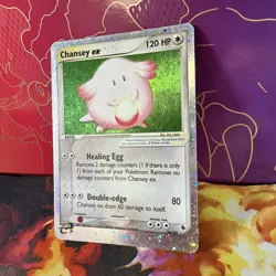 Pokemon Chansey EX TCG Holo Ultra Rare Card Ruby and Sapphire 96/109 - Image 3