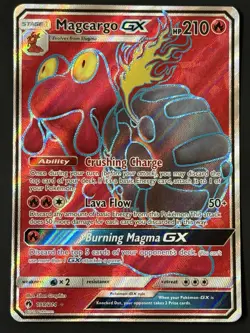 Pokemon TCG Card Magcargo GX 198/214 Lost Thunder Ultra Rare Full Art - NM - Image 1
