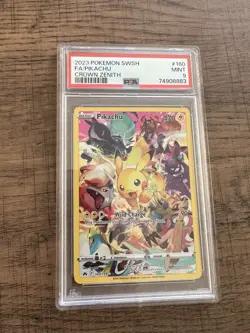 Pokemon Pikachu TCG Crown Zenith Holo Card 160/159 Secret Rare PSA 9 - Image 1