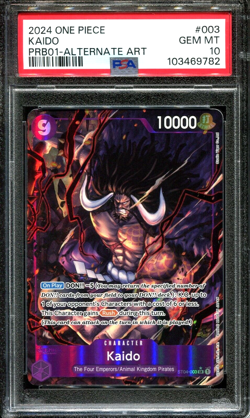 PSA 10 KAIDO OP04-003 ALT ART THE BEST PRB01 2024 ENGLISH ONE PIECE CARD GAME - Image 1