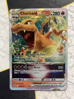 Pokemon TCG Charizard VSTAR Holo Ultra Rare Card Brilliant Stars 018/172 NM - Image 1