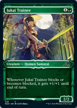 Jukai Trainee (Showcase Samurai) [Kamigawa: Neon Dynasty] Foil Near Mint - Image 1