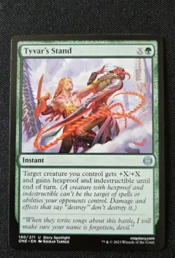 MTG 1x - Tyvar's Stand 190/271 - Non Foil Uncommon All Will Be One Near Mint - Image 1