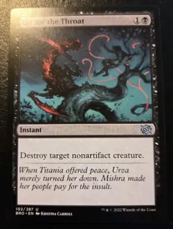 Go For The Throat 102/287 Uncommon The Brothers' War Magic: The Gathering - Image 1