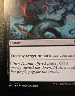 Go For The Throat 102/287 Uncommon The Brothers' War Magic: The Gathering - Image 4