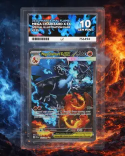 Pokemon TCG Mega Charizard X EX 125/094 🔥 - Ace 10 PERFECT SUBGRADES - Image 1