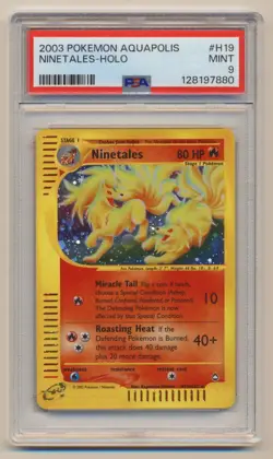PSA 9 Pokemon Aquapolis Holo Rare Ninetales H19/H32 MINT Condition! - Image 1