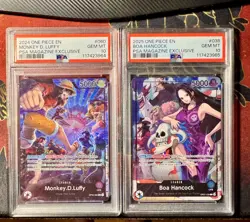 Monkey D. Luffy & Boa Hancock PSA Magazine Exclusive - PSA 10 Sequential Set! - Image 1