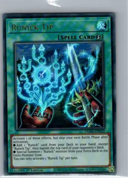 Runick Tip TAMA-EN029 Tactical Masters - Yu Gi Oh Card - NM - Image 1