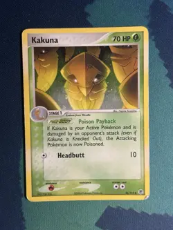 Kakuna 36/112 EX FireRed & LeafGreen Reverse Holo Foil Stamped Pokemon Card MP - Image 2