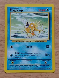 Pokemon Trading Card Game TCG Magikarp Base Set 35/102 Regular 1999 - Image 1