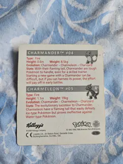 CHARMANDER/CHARMELEON 3D POKEMON KELLOGGS CARD 2000 - Image 2