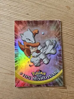 Pokemon Topps Marowak Card #105 Rainbow Holo Foil - Image 1