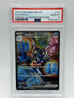 Pokemon TCG Palafin EX Prismatic Evolutions Sir English Card 151/131 PSA 10 GEM - Image 1