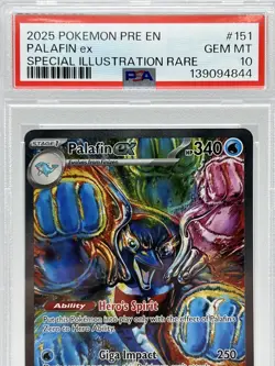 Pokemon TCG Palafin EX Prismatic Evolutions Sir English Card 151/131 PSA 10 GEM - Image 2
