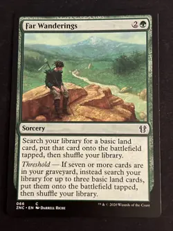 1x Far Wanderings (066) Zendikar Rising Commander LP MTG Magic x1 MKE - Image 1