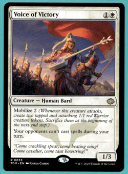 VOICE OF VICTORY TARKIR: DRAGONSTORM TDM RARE HUMAN BARD MTG 33 - Image 1