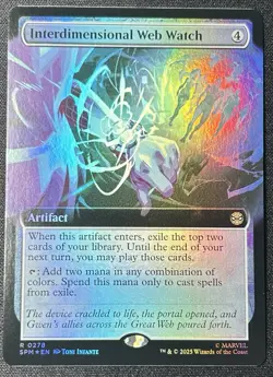 (278) Interdimensional Web Watch - FOIL - EXTENDED ART MTG Marvel's Spider-Ma - Image 1