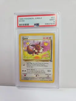 Pokemon Eevee 51/64 1999 Jungle Non Holo PSA 9 Mint - Image 1