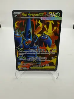 Mega Heracross ex 2025 Pokemon TCG #108/094 Phantasmal Flames Ultra Rare Holo - Image 1