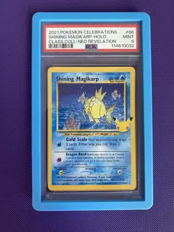SHINING MAGIKARP PSA 9 2021 POKEMON SWSH CELEBRATIONS #66/64 CLASSIC REVELATION - Image 1
