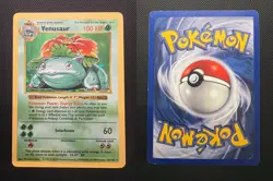 VENUSAUR SHADOWLESS BASE SET HOLO 015/102 ENGLISH POKEMON 1999 - Image 3