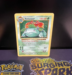 VENUSAUR SHADOWLESS BASE SET HOLO 015/102 ENGLISH POKEMON 1999 - Image 4