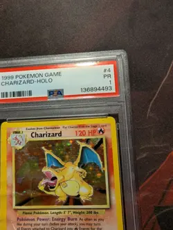 PSA 1 Charizard Holo Base Set Unlimited 4/102 Pokemon 1999 - Image 3