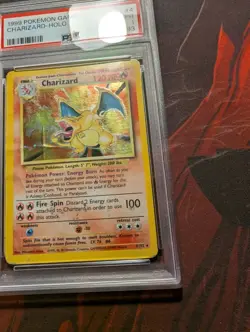 PSA 1 Charizard Holo Base Set Unlimited 4/102 Pokemon 1999 - Image 5