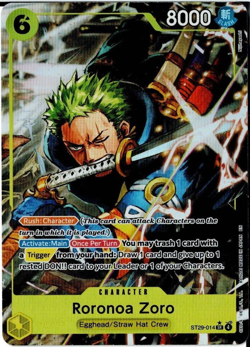 One Piece TCG Roronoa Zoro ST29-014 SR Alt Art Starter Deck Egghead - Image 1