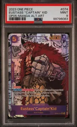 One Piece Awakening of the New Era Eustass "Captain" Kid Manga OP05-074 PSA 9 - Image 3