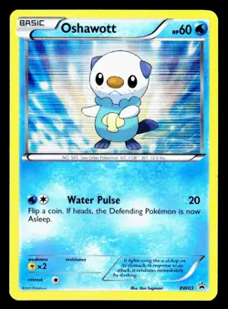 Oshawott - BW03 - Pokemon Black & White Promo Ultra Rare Holo Card NM - Image 1