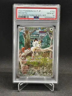PSA 10 Meowth 192/SV-P Pokemon Card Starter Deck Generations Promo Japanese - Image 1