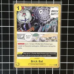 Brick Bat OP14-117 One Piece Card Game Op14 Pre-Release Gold Stamp - Image 1
